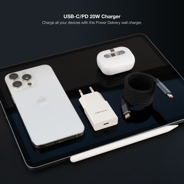 Cargador Nanocable USB-C/PD 20W, Blanco image number 2