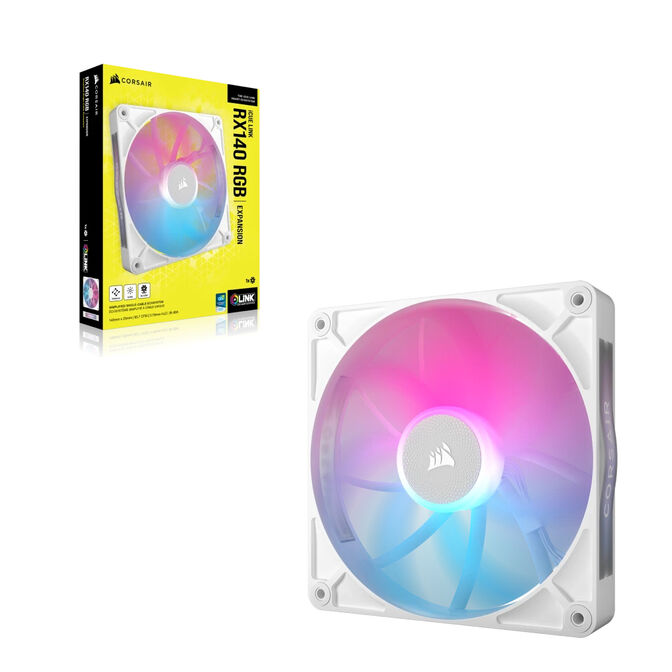 Ventilador Corsair iCUE Link RX140 RGB PWM Blanca 140mm image number 1