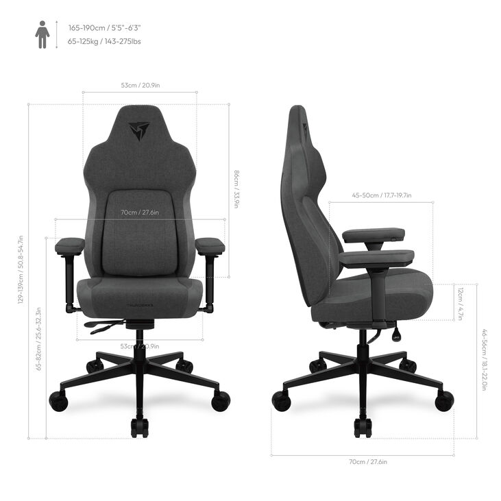 Silla Gaming ThunderX3 Core Smart Loft Dark Grey image number 7