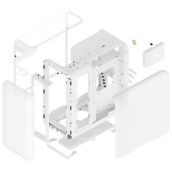 Caja ATX Hyte X50  Vidrio Templado Snow White image number 10