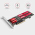 Adaptador PCE-E 3.0 AXAGON PCEM2-ND 8x - dual M.2 NVMe M-key SP & LP image number null