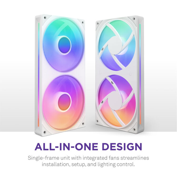 Ventilador NZXT F240 RGB Core Single-Frame Blancas - Duplo Vent&iacute;lador 120mm (240mm) image number 15