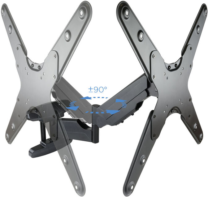 Soporte de Pared Tooq Tilt e GiRat&oacute;nrio 3 Pivots 23" a 55" Max. 30kg Negro image number 2