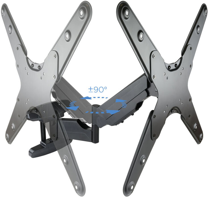Soporte de Pared Tooq Tilt e GiRatónrio 3 Pivots 23" a 55" Max. 30kg Negro image number 2