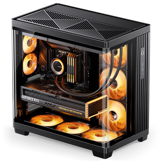 Caja ATX Jonsbo TK-4 Vidrio Tempelado Negro image number 2