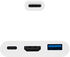 Adaptador NanoCable USB-C M para HDMI F / USB A / USB-C 15 CM Blanco image number null