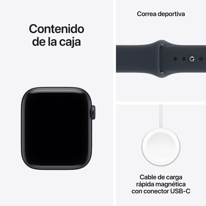 Smartwatch Apple Watch SE 3 GPS 44mm Midnight Aluminium Case with Navy Blue Sport Band - M/L image number 6