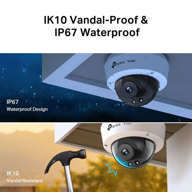 C&aacute;mara de Vigilancia TP-Link VIGI C240 4mm 4MP Full-Color Exterior PoE Dome QHD 1440p IP67 image number 6