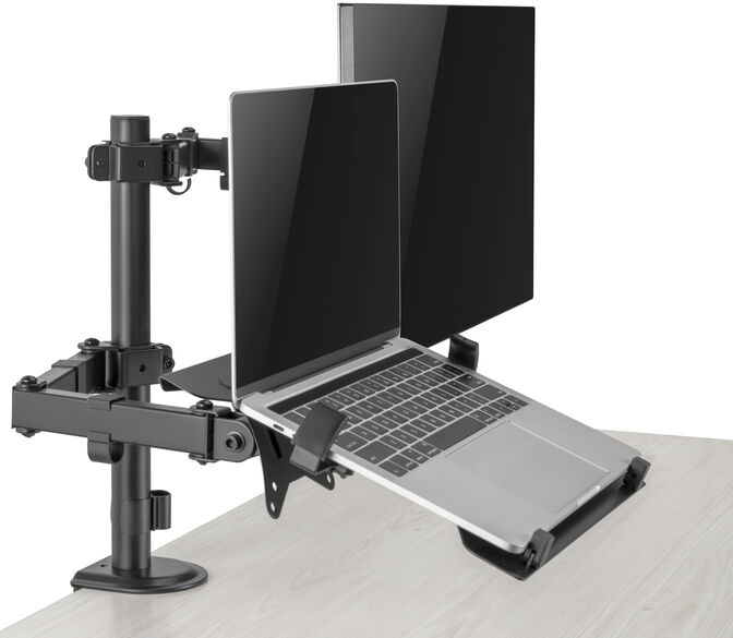 Soporte de Monitor + Port&aacute;til Ewent EW1519 Desk Mounting 13" - 32" Articulado Negro image number 5