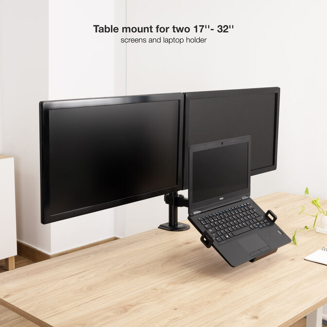 Soporte de Mesa Tooq Doble Tilt 17" a 32" Max. 9Kg (Monitor) / 9Kg (Port&aacute;til) image number 4