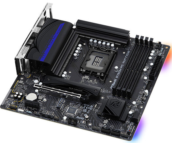 Asrock B760M PG Riptide Intel B760 LGA 1700 micro ATX image number 2