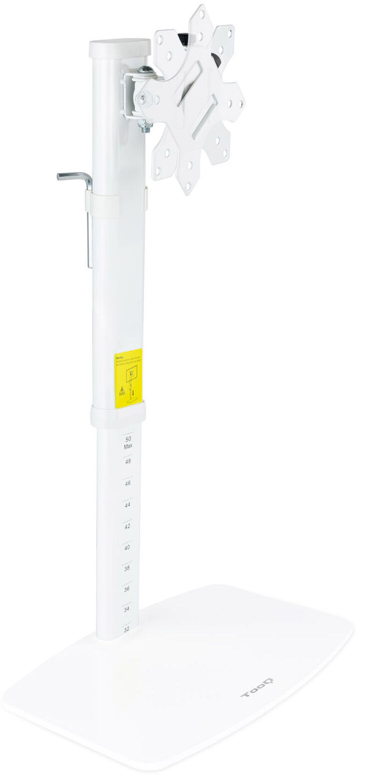 Soporte de Mesa Tooq Inclinable y Altura Ajustable de 17" a 27" Máx. 6 kg para Brazo Blanco image number 1
