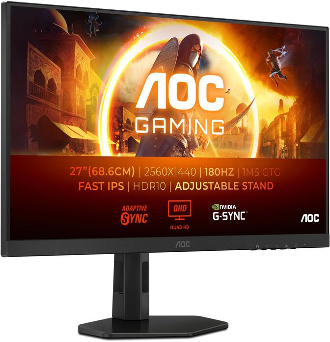 Monitor AOC Gaming 27" Q27G4XF Fast IPS QHD 180Hz 0.5ms Adaptive Sync HDR10 image number 2