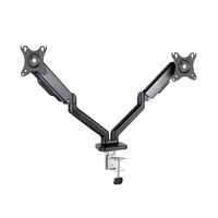 Soporte de Mesa Doble Tooq con Resorte 17" a 32" Negro Max 9Kg para Brazo