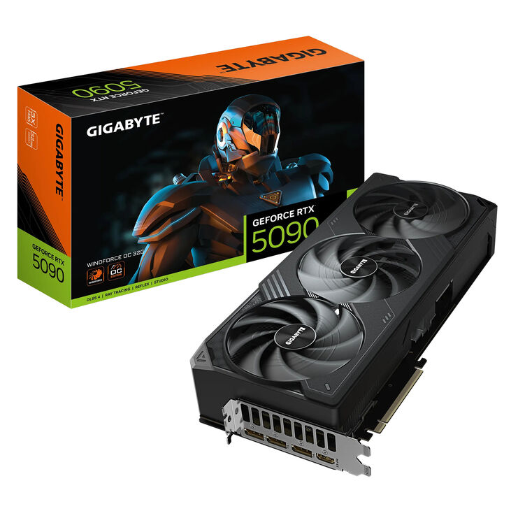 Tarjeta Gráfica Gigabyte GeForce® RTX 5090 Windforce OC 32GB GDDR7 DLSS4 Bonus
