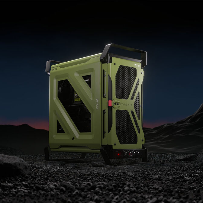 Torre E-ATX Corsair WARTHOG RS Perfomance Mil Green Cristal Templado image number 18