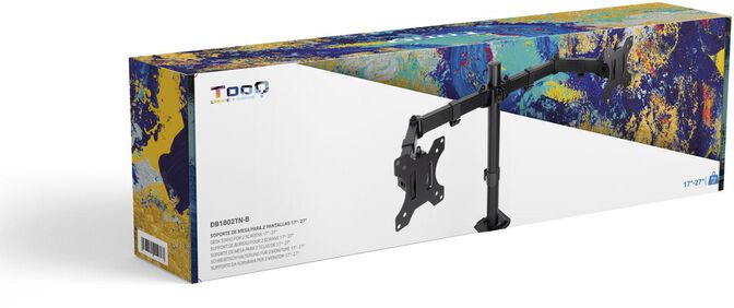 Soporte de Mesa Tooq Duplo 17" a 27" Max. 8kg/Monitor Negro image number 4