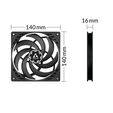 Ventilador Arctic Slim PWM PST 140mm - Negro image number null