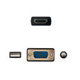 Cable Conversor Nanocable HDMI > VGA + Jack 3.5 + USB-A 1.8M Negro image number null