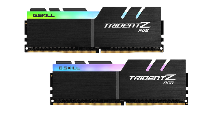 G.Skill Kit 16GB (2 X 8GB) DDR4 3200MHz Trident Z RGB AMD CL16 image number 1