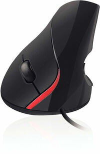 Ratón Vertical Ewent 1000 DPI Ergonómico USB 2.0 Negro