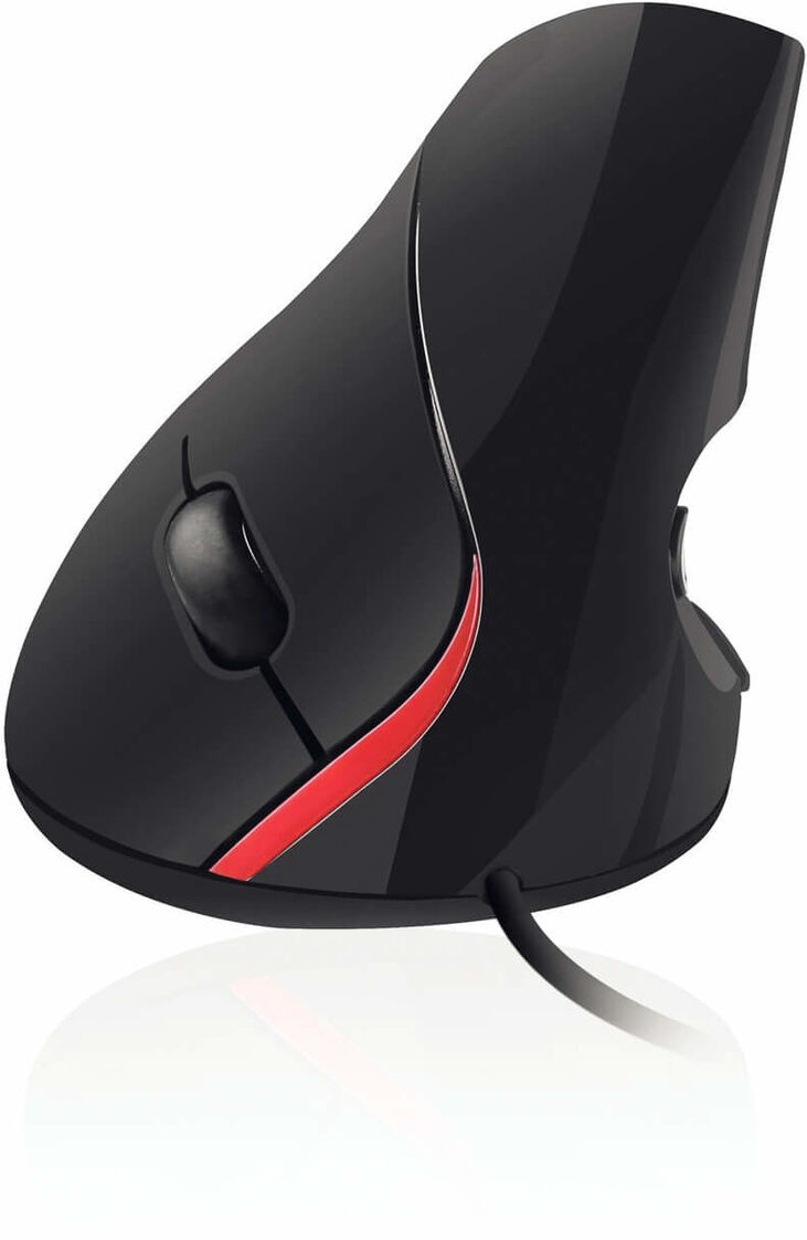 Ratón Vertical Ewent 1000 DPI Ergonómico USB 2.0 Negro image number 0