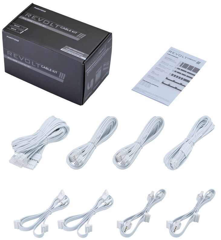 Kit Cables Phanteks Revolt PCIe Gen5 Starter Set Blanco image number 0