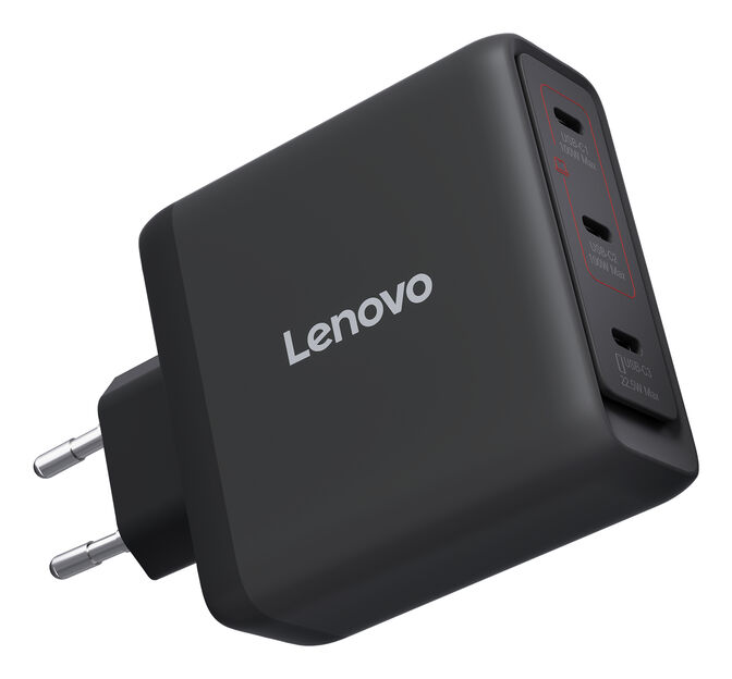 Caregador Lenovo de Parede Multi Portas USB-C 100W Dual GaN + Cabo USB-C 1.8m image number 3