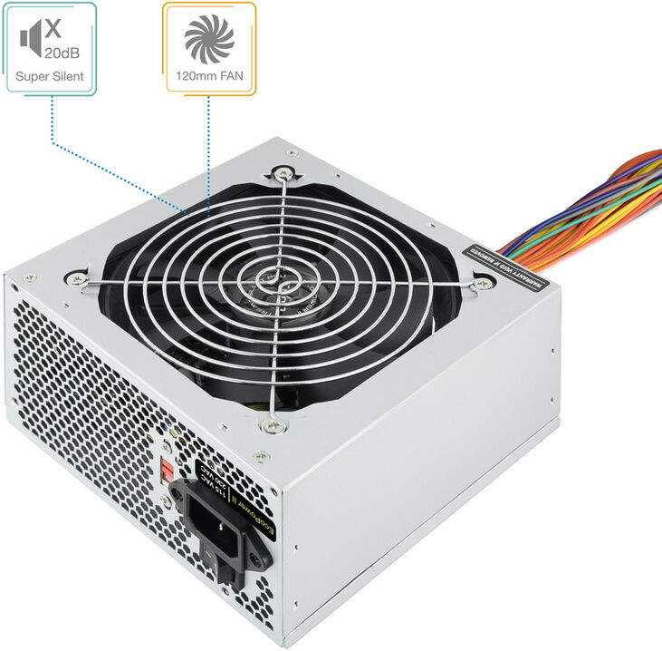Fuente Alimentación Tooq Ecopower II ATX 500W (S/Cable Alim) image number 1