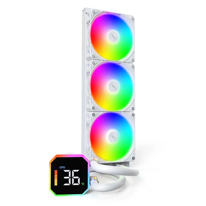 Water Cooler CPU Montech HyperFlow Digital 360mm Branco image number 0