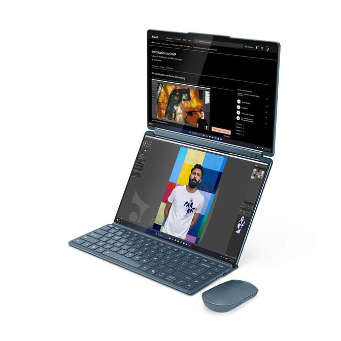 Port&aacute;til Lenovo Yoga Book 9i 14IAH10-058 2x14" Ultra 7 255H 32GB 1TB 2.8K OLED Touch 120Hz W11 +Rato+Stand+Earbuds+Sleeve image number 7