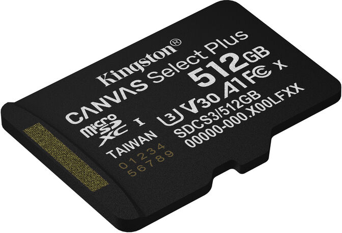 Tarjeta de Memoria Kingston Canvas Select Plus Gen3 150MB/s MicroSDHC UHS-I A1 512GB image number 3