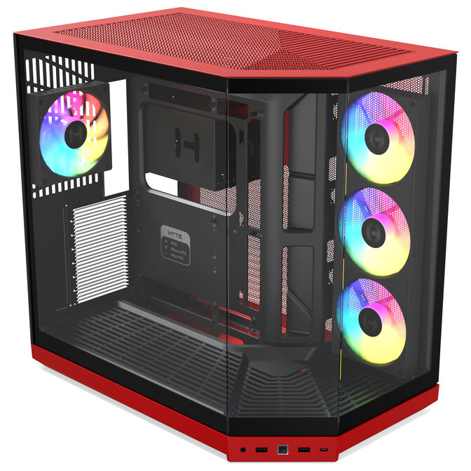 Caja E-ATX Hyte Y50 Vidrio Templado Wild Cherry image number 2