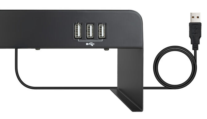 Soporte Elevador / Port&aacute;tiles Tooq Max. 20Kg c/ 3x USB 2.0 Negro image number 2