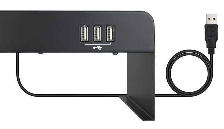 Soporte Elevador / Portátiles Tooq Max. 20Kg c/ 3x USB 2.0 Negro image number 2