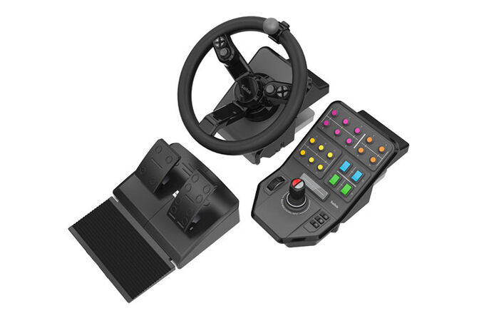 Conjunto Logitech G Saitek Heavy Equipment Volante + Pedales PC image number 3