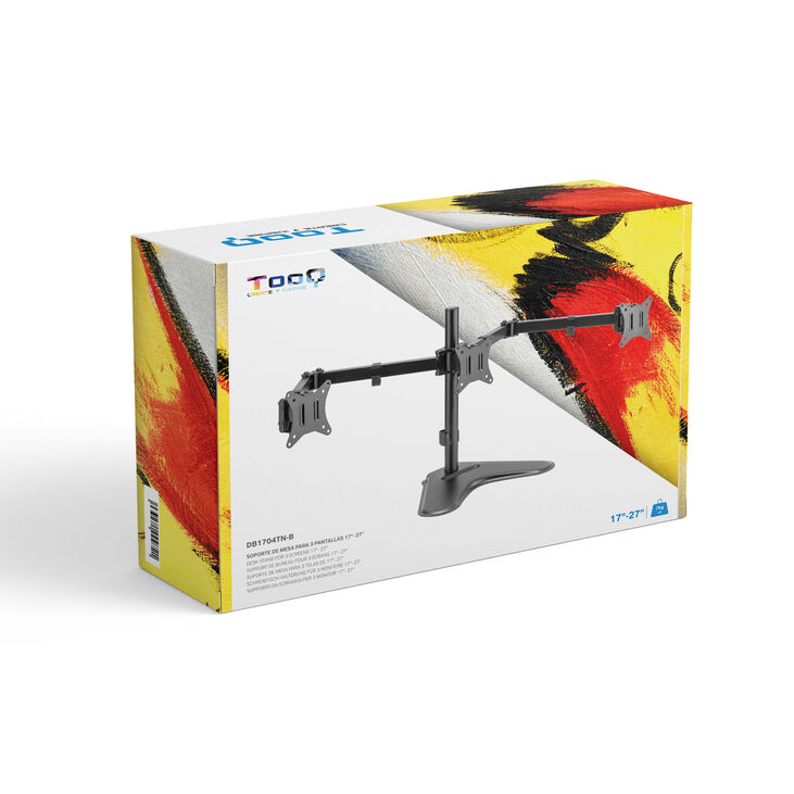 Soporte de Mesa Tooq Triple Inclinación y Rotación 17" a 27" Máx. 7kg para Brazo image number 6