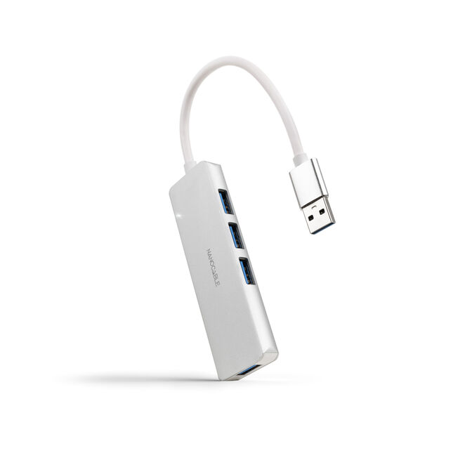 Hub Nanocable USB 3.0 4xUSB3.0. USB-A/M-USB 3.0/H ALUMINIO 18CM image number 0
