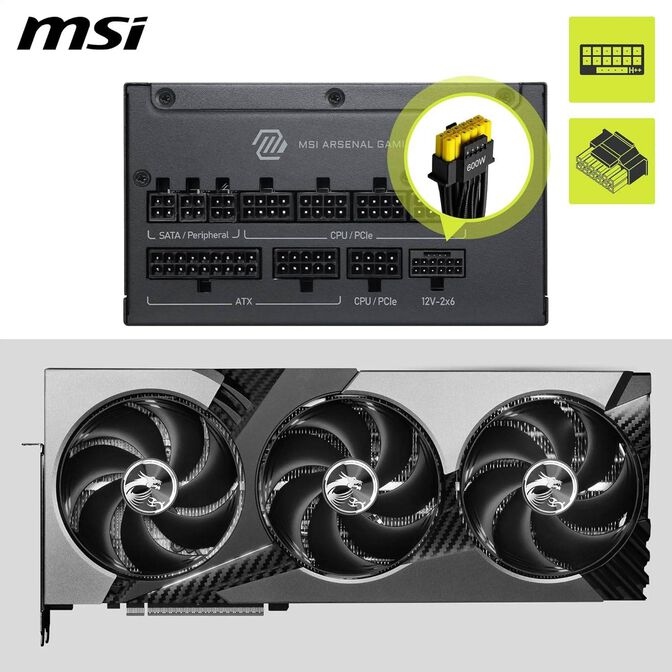 Fuente Alimentaci&oacute;n Modular MSI MAG A1000PLS 1000W 80+ Platinum PCIE 5.1 image number 3