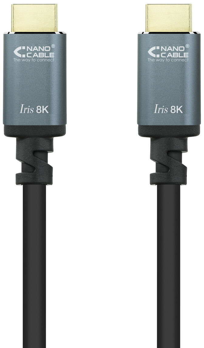 Cable HDMI V2.1 8K NanoCable IRIS USB-A M/M 0.5 M Negro image number 1