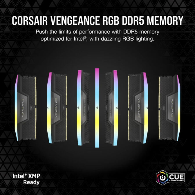 Corsair Kit 48GB (2 x 24GB) DDR5 7200MHz Vengeance RGB Black CL36 image number 5