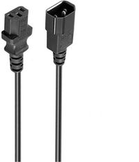 Cable Prolongador de Alimentación Ewent EC1915 VDE C14-C13 Macho/Hemea 5m Negro