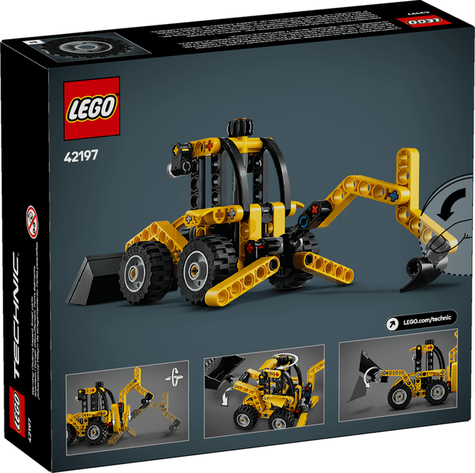 LEGO Technic: Retroexcavadora, 104 Piezas (42197) image number 1