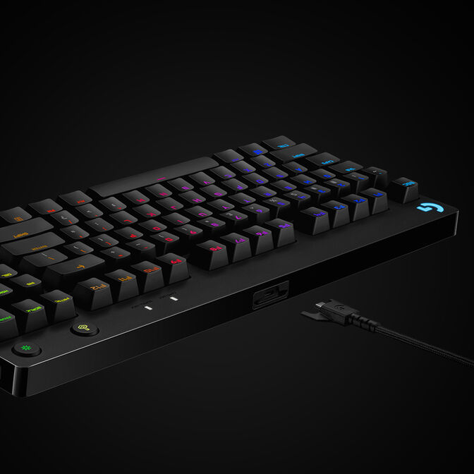 Teclado Logitech G PRO RGB Lightsync GX Blue Clicky Negro (US) image number 6