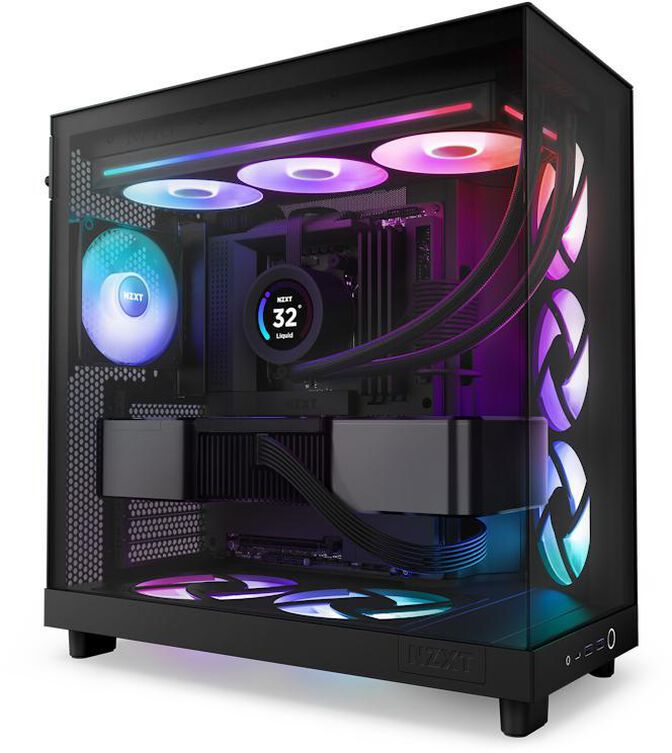 Ventilador NZXT F360 RGB Core Single-Frame Negras - Triplo Ventilador 120mm ( 360mm ) image number 4
