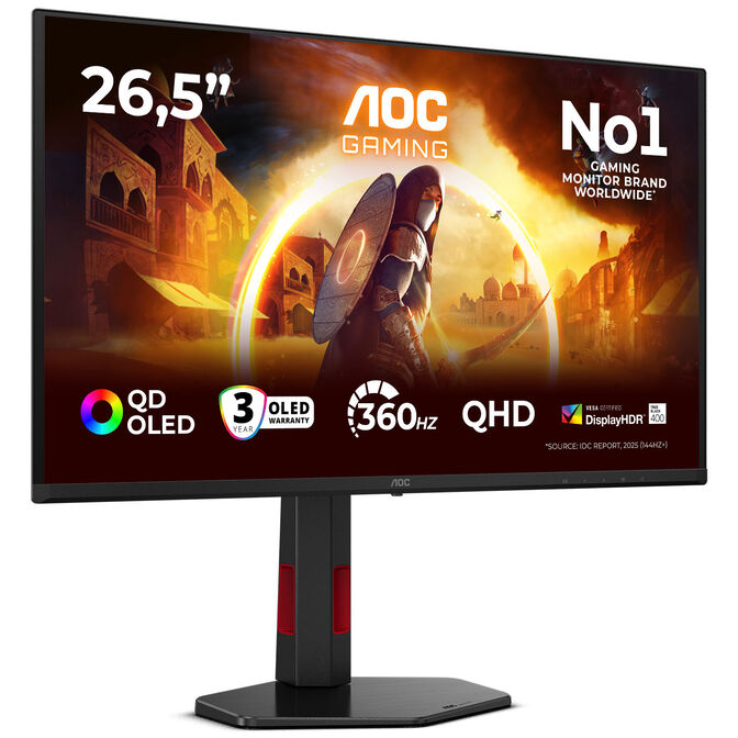 Monitor AOC Gaming 26.5" Q27G4SDR QD-OLED QHD 360Hz 0,03ms Adaptive-Sync HDR1000 image number 1