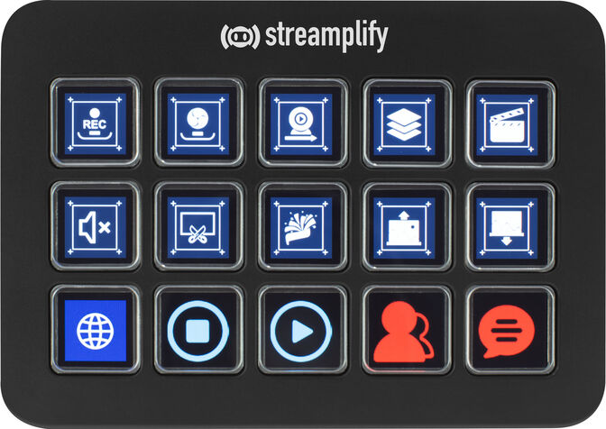 Streaming Deck Streamplify LCD 15 KEYS W/HUB - Negro image number 0