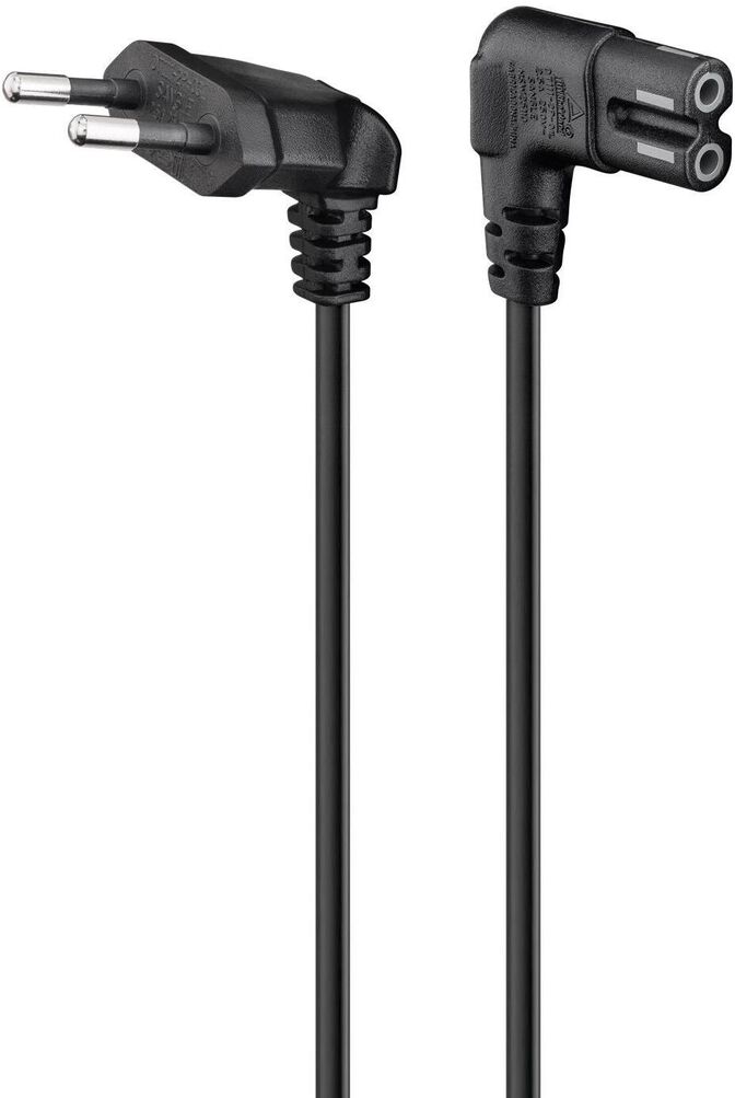 Cable de Alimentacion Ewent EC1917 2 Pinos Schuko para IEC C7 90&deg; 1.8m Negro image number 0