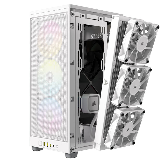 Torre Mini-ITX Corsair iCue 2000D RGB Blanco Cristal Templado image number 22