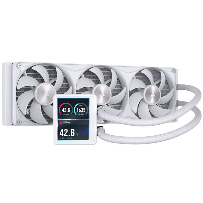 Refrigeraci&oacute;n L&iacute;quida CPU Corsair NAUTILUS II RS LCD 360mm Blanco image number 0